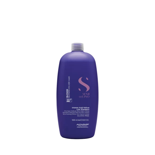 Semi di Lino Blonde Intense Anti-Yellow Low Shampoo 1000 ml - CHAMPÚ DELICADO INTENSO NEUTRALIZADOR DE REFLEJOS AMARILLENTOS PARA EL CABELLO RUBIO Y silver