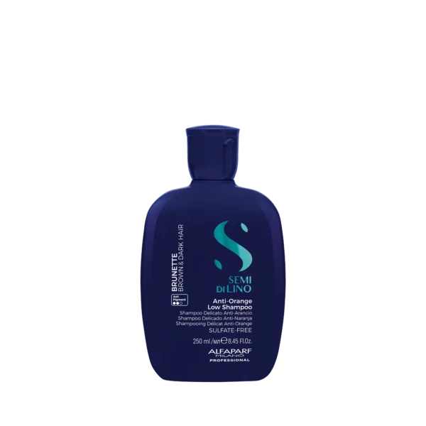 Semi di Lino Brunette Anti-Orange Low Shampoo 250 ml - CHAMPÚ DELICADO NEUTRALIZADOR DE REFLEJOS ANARANJADOS PARA EL CABELLO castaño y moreno