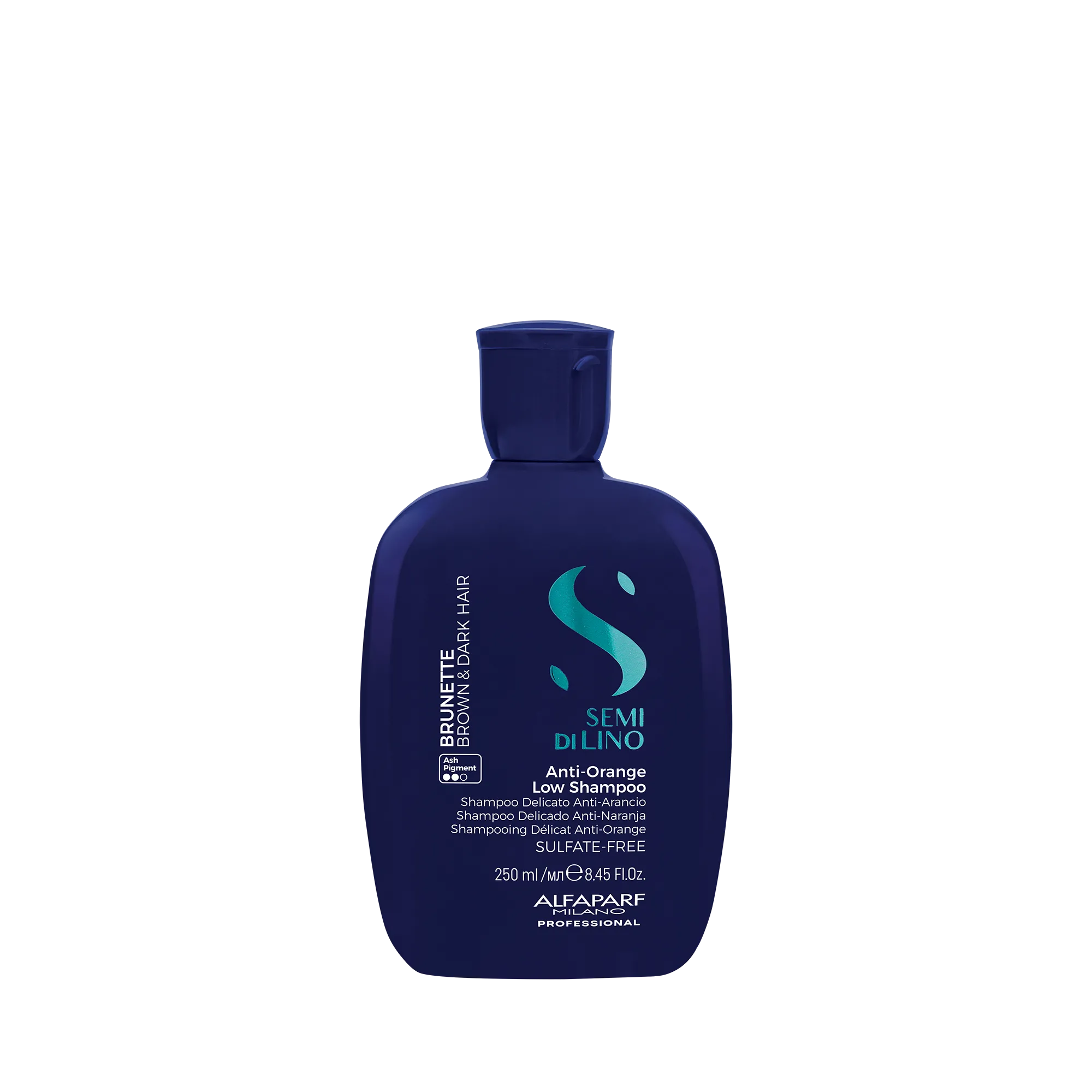 Semi di Lino Brunette Anti-Orange Low Shampoo 250 ml - CHAMPÚ DELICADO NEUTRALIZADOR DE REFLEJOS ANARANJADOS PARA EL CABELLO castaño y moreno